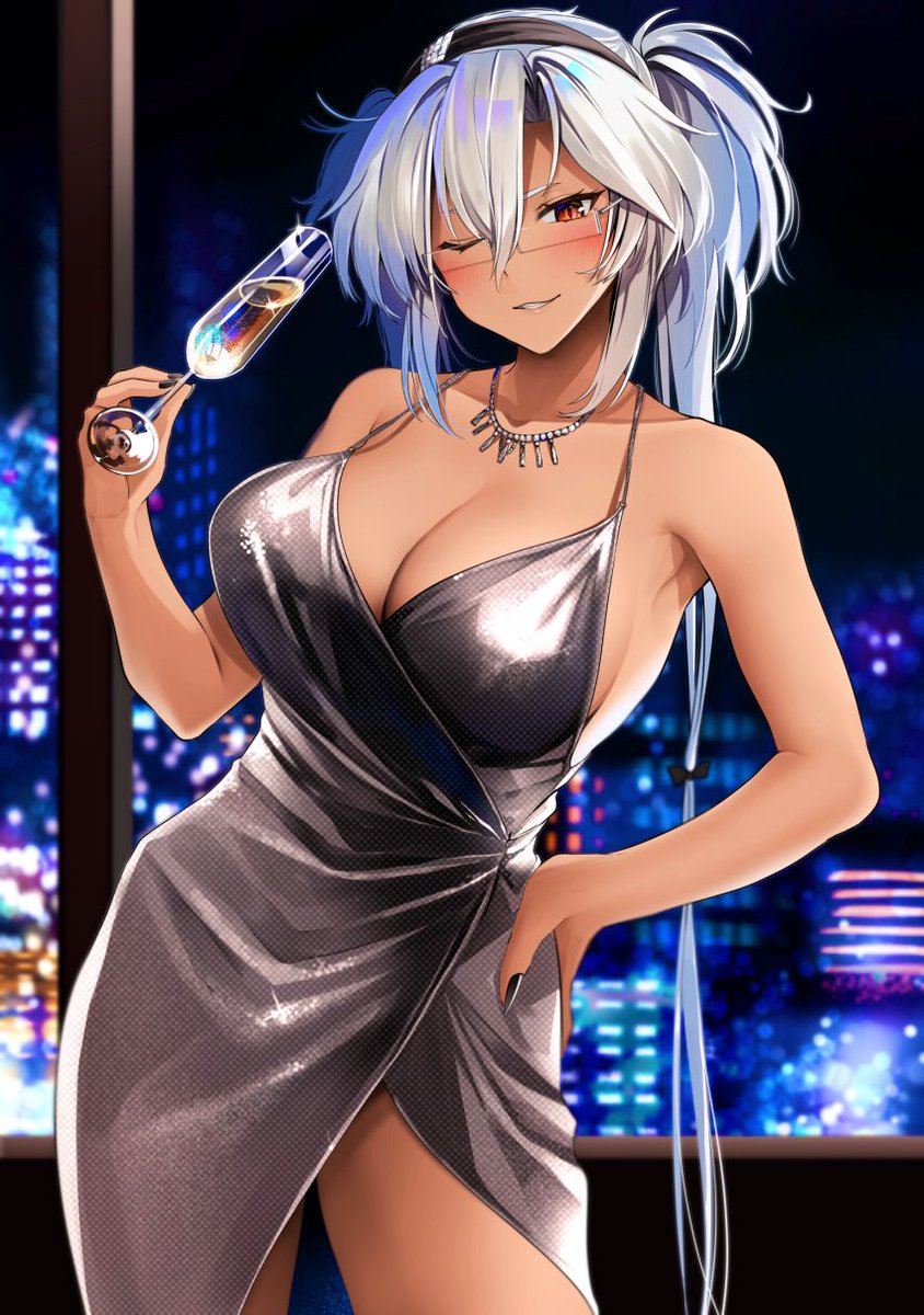 “So are we still going to that New Year’s ball…~?

Figured you’d like to see what I picked out…~”