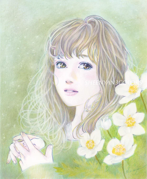 #今年も残りわずかなのでお気に入りの4枚を貼る実はオリジナル、今年はそんなに多く描いてませんでした(この他にボツを含め6枚ありました)そして気づくと描きやすい「向かって左向き」ばかり…来年は色々な角度を描けるように頑張ります#色鉛筆画 #3色 #オリジナル #アナログ絵 