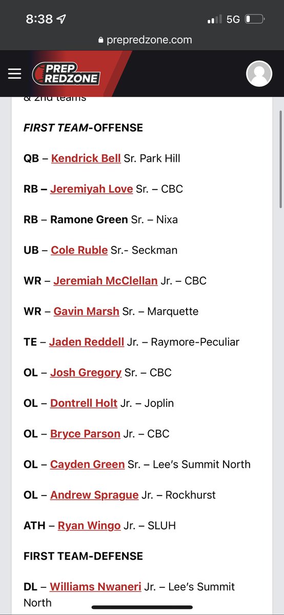 Thank you <a href="/JPRockMO/">JP Rock</a> <a href="/PrepRedzoneMO/">Prep Redzone Missouri</a> for the recognition! <a href="/MarquetteFootbl/">Marquette Football</a> <a href="/elitefootball/">EliteFootballAcademy</a>