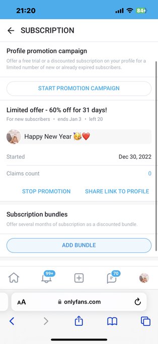 60% discount on my Onlyfans page😎   https://t.co/vXmMqgV6PD  Happy New Year ❤️🥳 https://t.co/EwBJPXe
