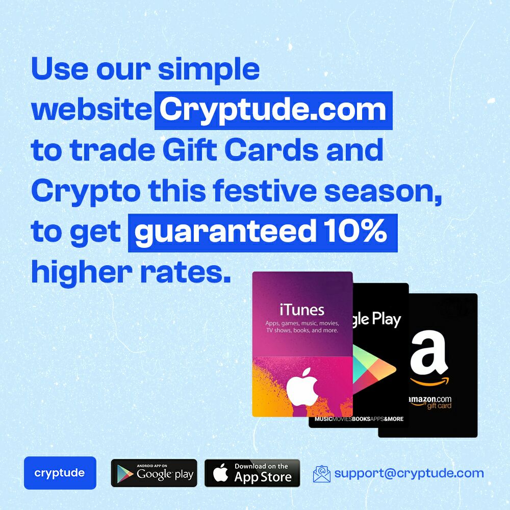 thecryptude's tweet photo. We are super excited to introduce another Gift Card on our list of ever growing Gift Cards that can be sold on our platform. Hurray! You can now sell Apple iTunes for cedis instantly on Cryptude.     #cryptude.com #cryptude #crypto #bitcoin #eth #btc #sellbtc #safu #giftcard https://t.co/LTLMKyZcxb