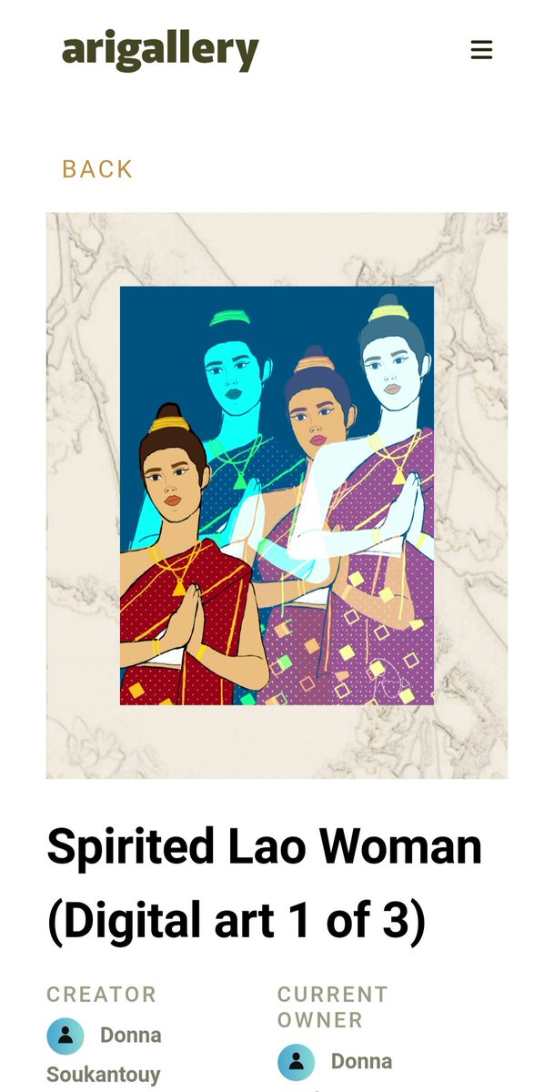 AriInnovation's tweet photo. You can support #women #Empowerment and #Laos culture through the @donnadonsan collection. This unique #digitalart 🎨 was featured at @CeloOrg HQ in SF for #connectedart 2022. @mila_rioja @marvelgirl_eth @keirstyyy @Alyssa_Milano
https://t.co/qSOpHkVac8 https://t.co/otZPjsWQbt