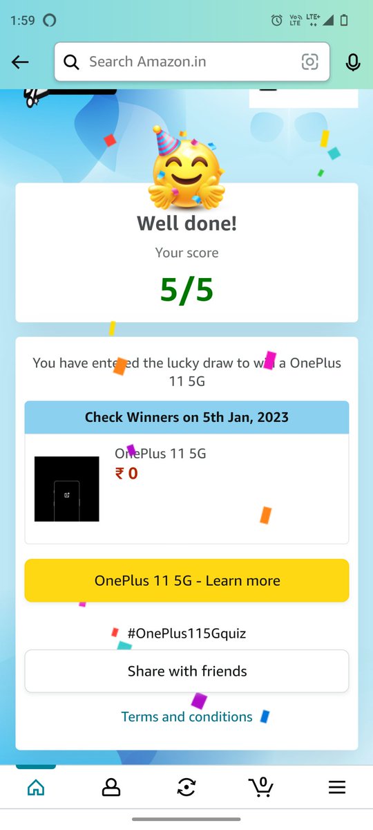 I played this interesting Quiz on Amazon I played this interesting Quiz on Amazon-Play games at Amazon FunZone  amazon.in/game/share/gRZ… #OnePlus115Gquiz
