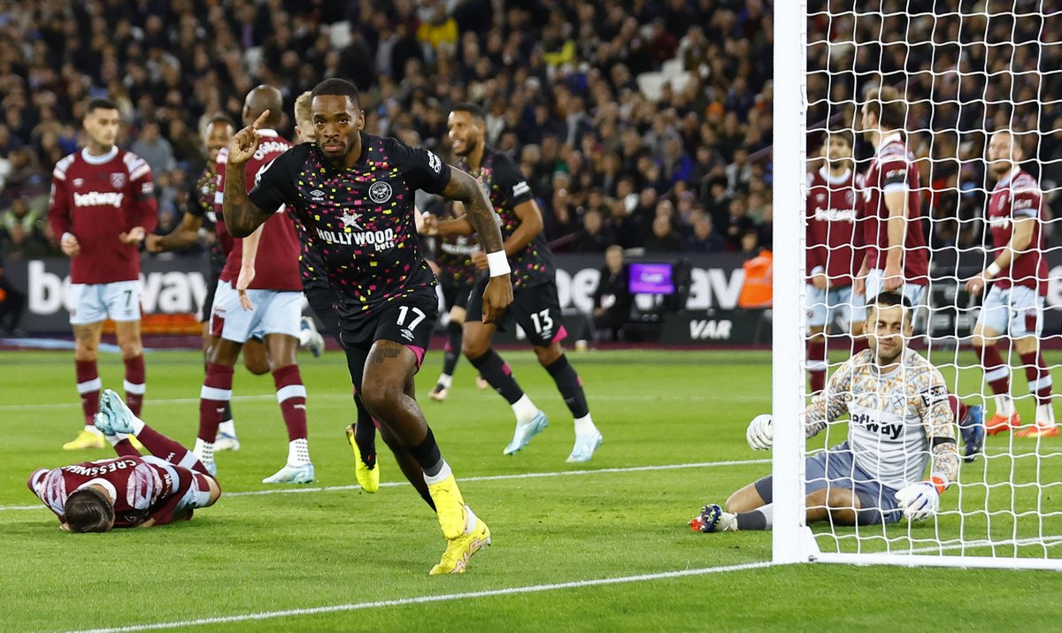 FFScout's tweet photo. ⏱ | HALF TIME

⚒ West Ham 0-2 Brentford 🐝

#FFScout | #FPL https://t.co/vdz1YTm4OE