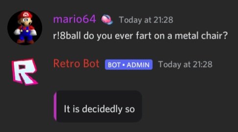 Retro Bot 8Ball Answers tweet media