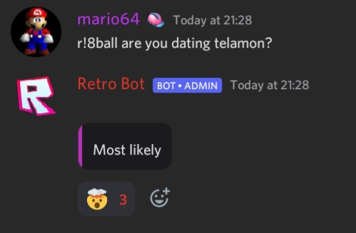 Retro Bot 8Ball Answers tweet media