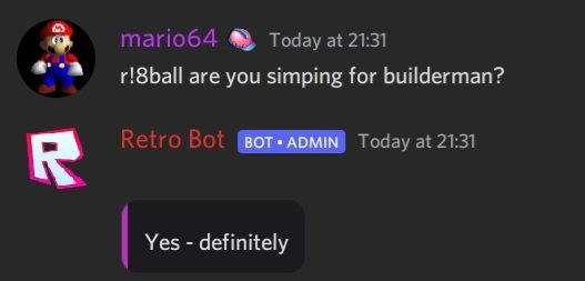 Retro Bot 8Ball Answers tweet media