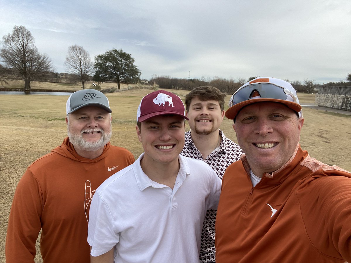 Current <a href="/WTAMUFootball/">Buffalo Football</a> players <a href="/SethFord_14/">Seth Ford™️</a> <a href="/KyleDBrown12/">Kyle Brown</a> (former Round Rock and Vista Ridge multi-sport athletes) and a couple old guys getting a round of golf today. <a href="/FlxAtx/">FLX ATX</a>