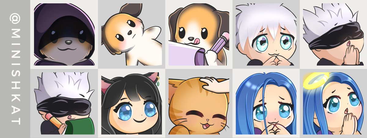 MinishKat's tweet photo. @ArcaneMeow Hi! I usually don't promote myself, but I am a fellow Canadian emote artist and my prices is $25CAD per emote, $70CAD/3 or $135CAD/6 with a 20% additional fee for commercial rights 😊 https://t.co/LbDVDt1MnU