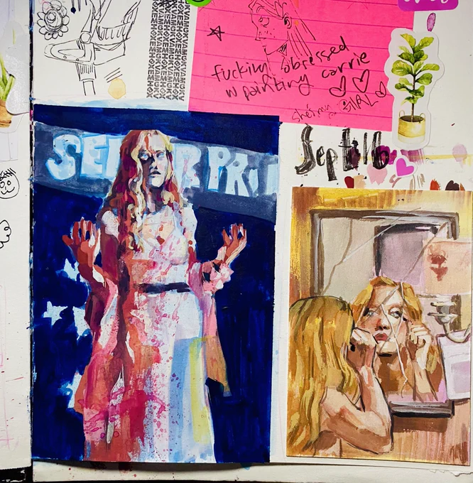 (repost cause bad quality image my bad) this yr i drew SO many carrie's. my babygirl my muse #carrie 