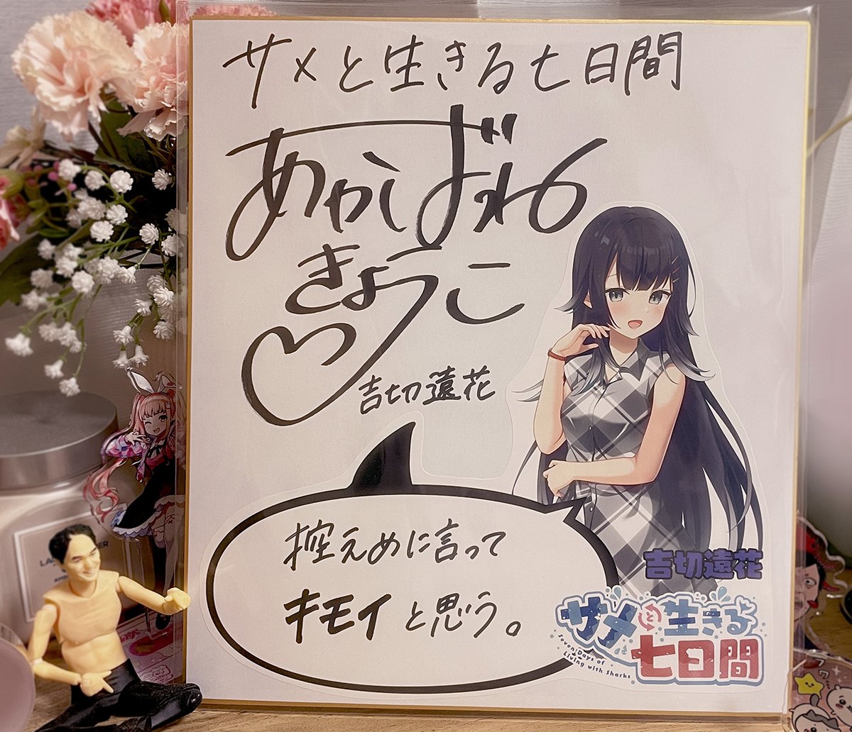 『サメと生きる七日間』のアンケートキャンペーンでありがたいことに当選し、吉切遠花ちゃん役・明羽杏子さんのサイン色紙をいただいてしまいました🥳✨
メール届いた時びっくりしすぎて何が起きたかわからなかった…遠花ちゃんだいすきです本当にありがとうございましたーっ!!!!!!!
#サメナナ