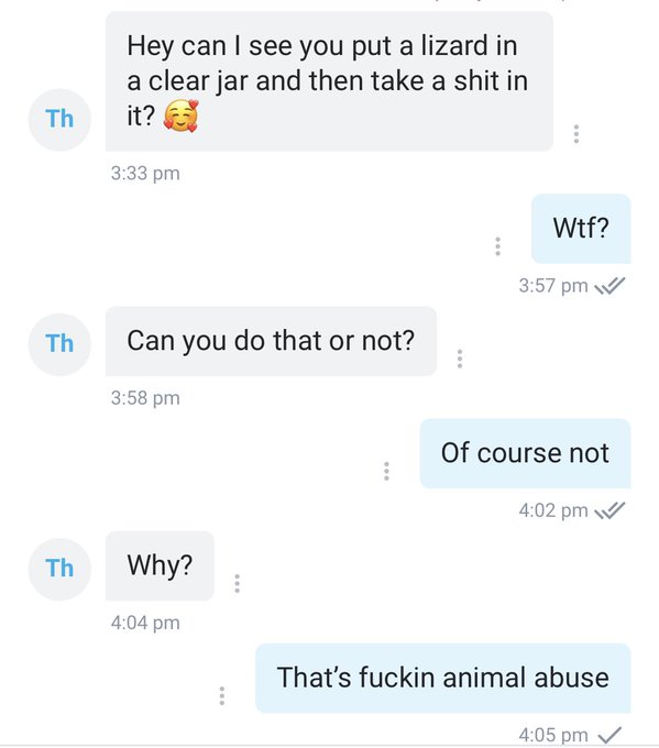 Still hope that&rsquo;s a joke. If not that&rsquo;s the weirdest most disgusting request I got so far and I got a<a href="/tag/milehigh"class="tags"><span>#milehigh</span></a>