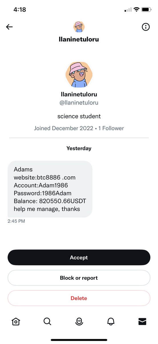 Someone help him manage his account??