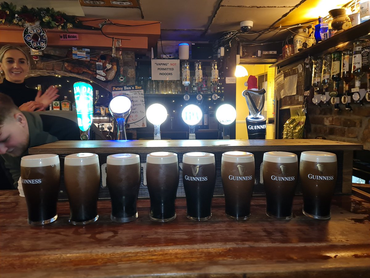 Line them up Veronica ... Patsy Dan's Bar #guinness    #dunfanaghy #Donegal #ireland