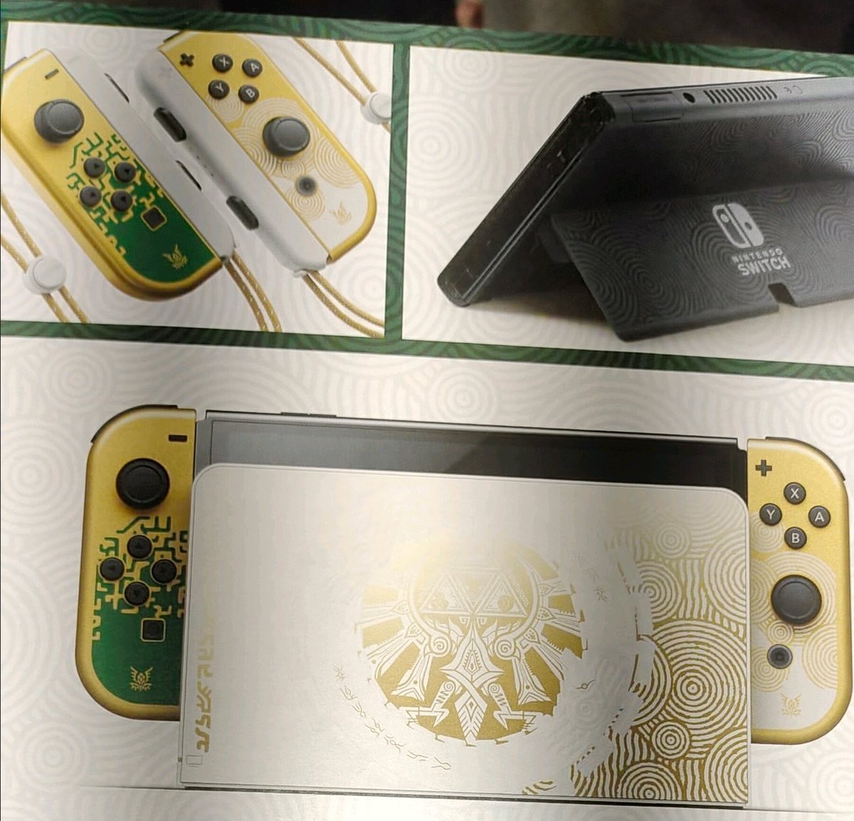 jiggylookback's tweet photo. That Zelda Switch looks pretty cool if it’s real…which it probably is

#ZeldaTearsOfTheKingdom #Zelda #LegendOfZelda #Switch #NintendoSwitch2022 #NintendoSwitchOnline #zeldaswitch #switcholed https://t.co/1BRBUtaizh