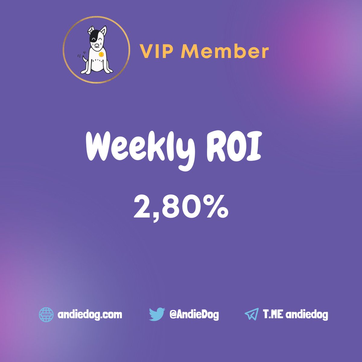 This week's payments have been completed! 🚀

✨ ANDIE VIP MEMBER ✨

➡️ andiedog.com/vipmember