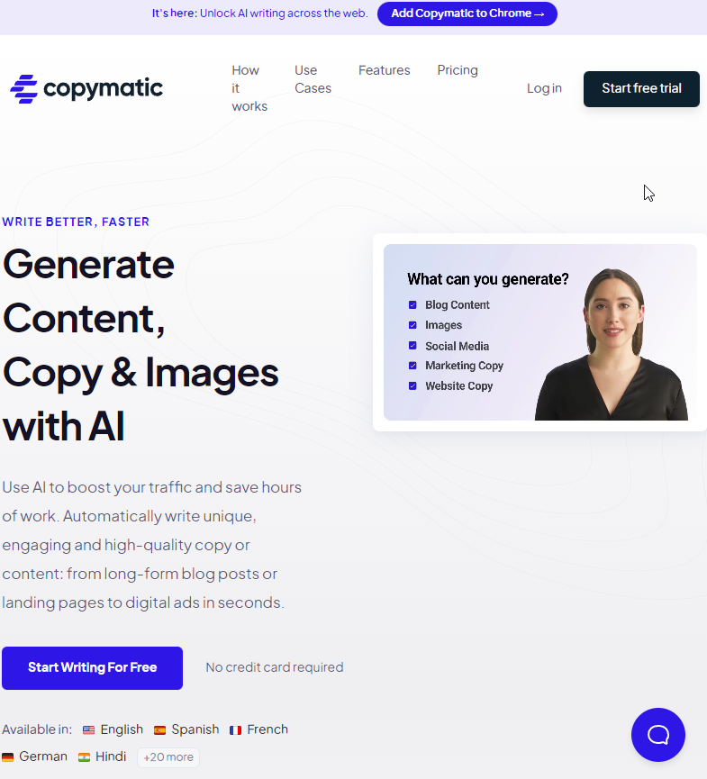 SalesMarketAI's tweet photo. Copymatic : AI Writing Tools @ https://t.co/QeS3celzCx 🤞
START #Free #Copymatic #ArtificialIntelligence #AI #MachineLearning #Automatic Like #ChatGPT #ContentWriting #Writing #SEO #DigitalMarketing #Content #Bloggers #Marketing #CopyWriting #Blogging #Articles #BloggingTips https://t.co/JrUGBA9G1w