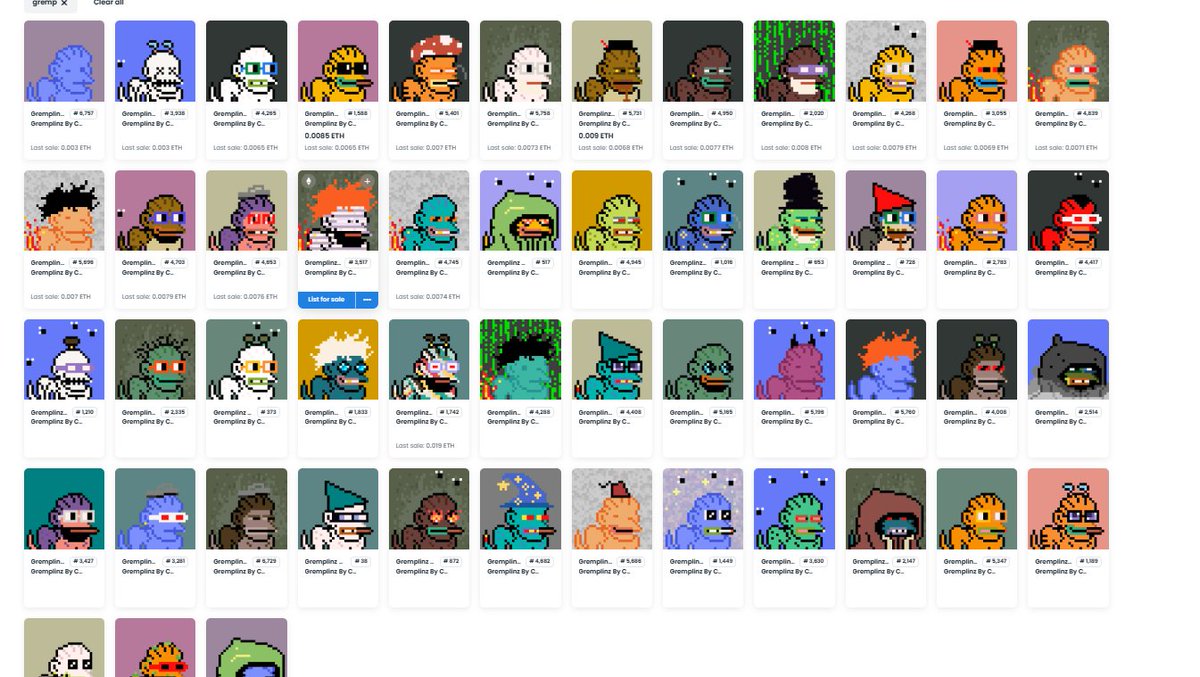 MisterSteaks's tweet photo. Looks like we have a lot for !grempz today!
Tag a gremp, share a gremp, buy a gremp\
Where my !Gremps at?!?!
@gremplinznft #Gremplinz #Gremp https://t.co/J5LP88gAsY