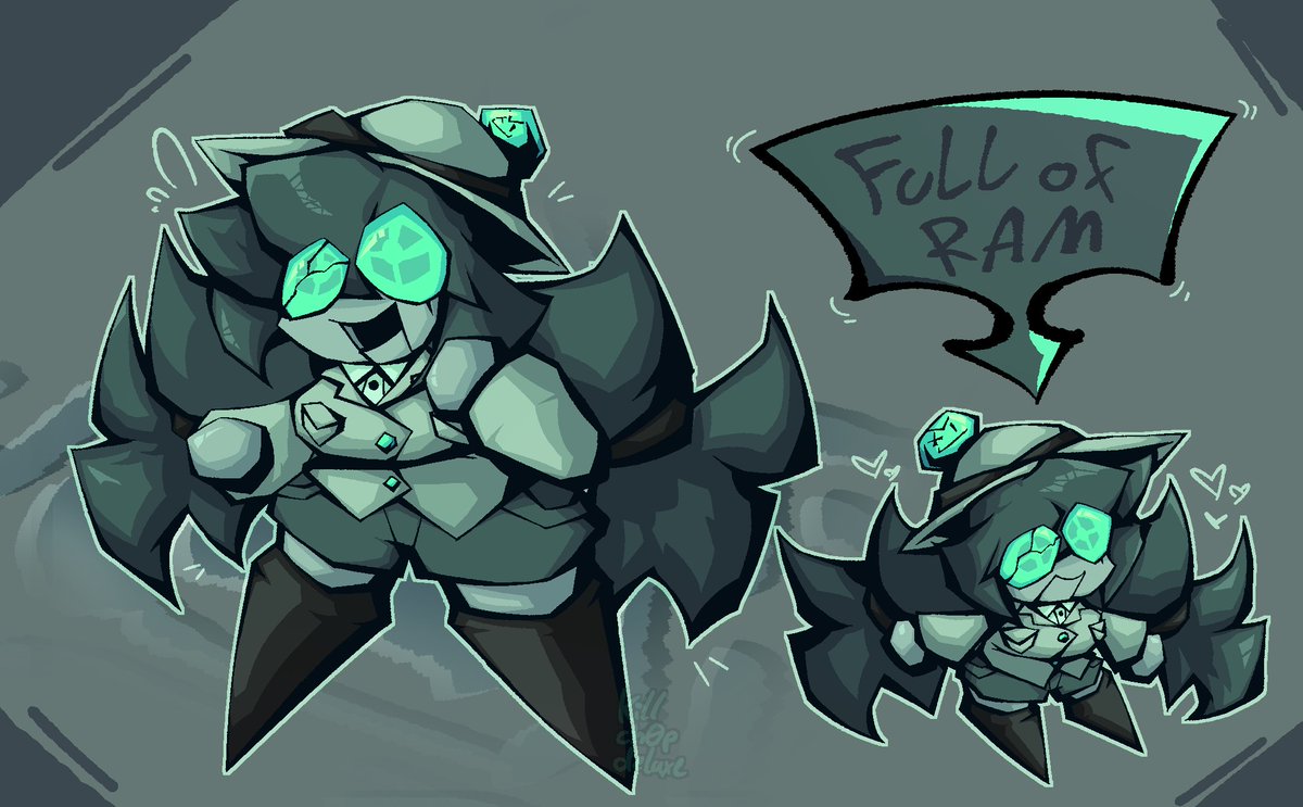 KILLCH0PDELUXE's tweet photo. #siivagunner #doomfes 

im so late with this but i drew joke-explainer 7000 shes so silly https://t.co/3xTL2qOaOH
