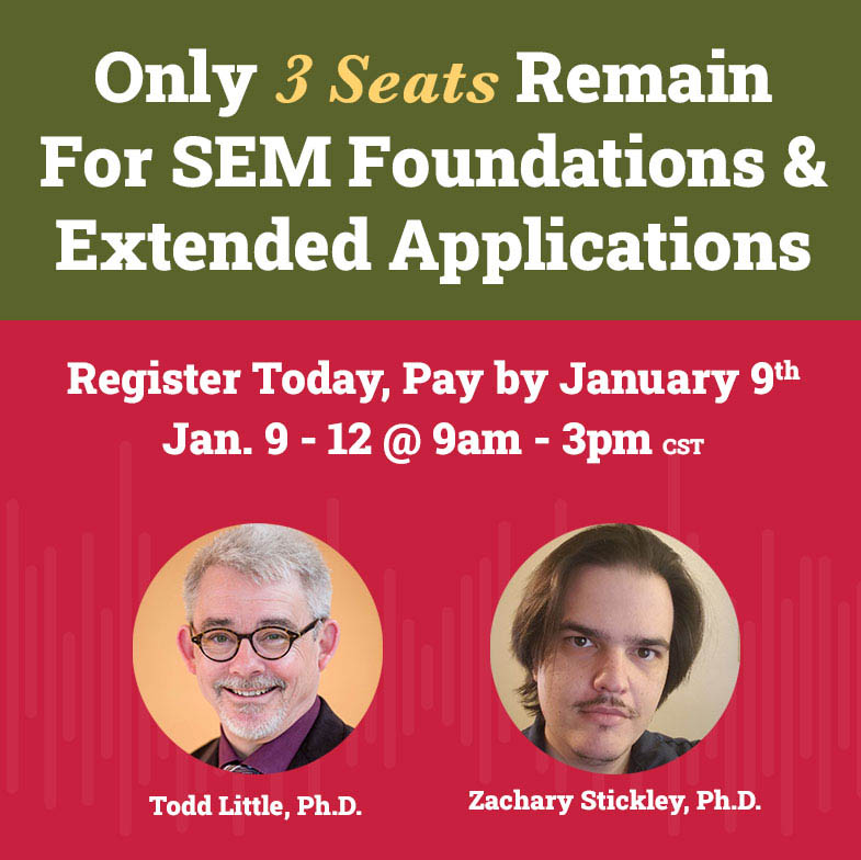 StatsCamp's tweet photo. Do you want to take your measurement to the latent level? 

Well, this is it, the foundation to what you need to know for latent variable modeling – structural equation modeling (SEM).

https://t.co/B8IqCxrVuQ

#DataScientist #phdchat #phdlife #phdvoice #PhDposition #phdpositions https://t.co/VvTS7CxKbe