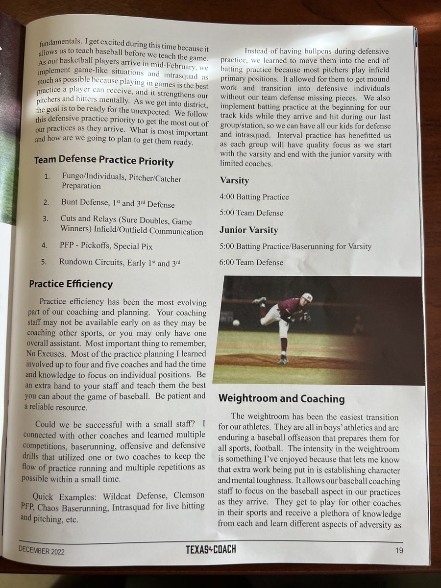 Coach_DS3's tweet image. I continue to be impressed at the articles in the @THSCAcoaches Texas Coach magazine. Truly enjoyed our own @MathisBaseball’s Head Coach @CoachEMartinez’s article about transitioning to Small-School Baseball! 

#OnTheShip🏴‍☠️