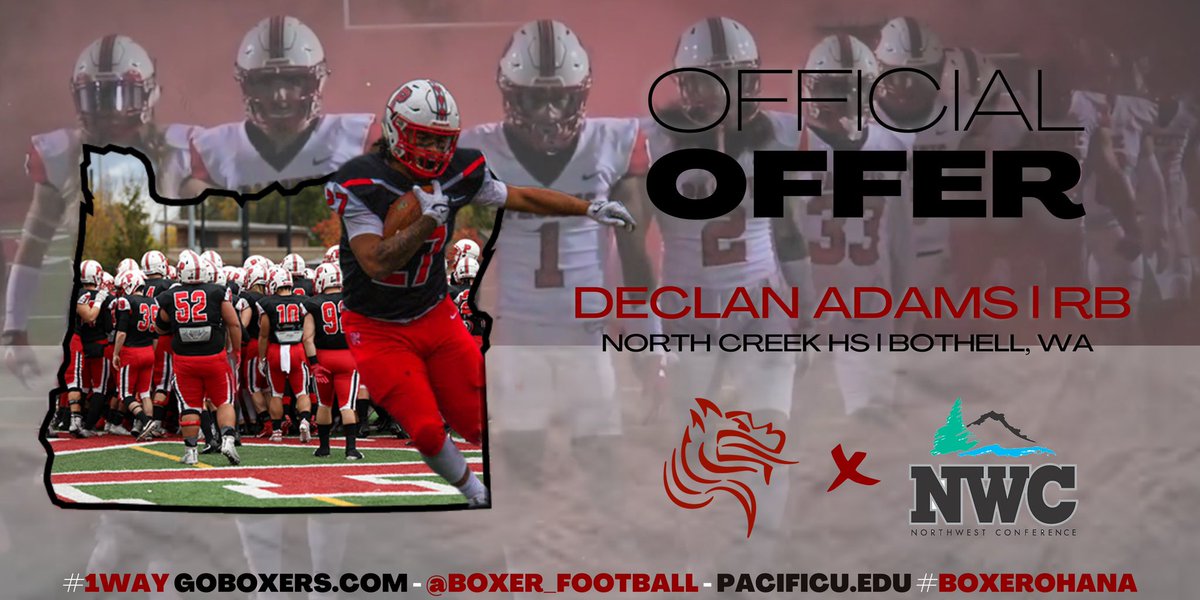 After a great talk with <a href="/Coach_Gilgan/">Lukkes Gilgan</a> and <a href="/Boxer_Football/">Pacific Football</a> I’m excited to announce i have received my 2nd offer from pacific university football #boxerohana #1way