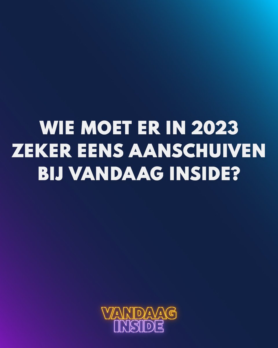 vandaaginside's tweet image. Zeg het maar! 👇
#vandaaginside