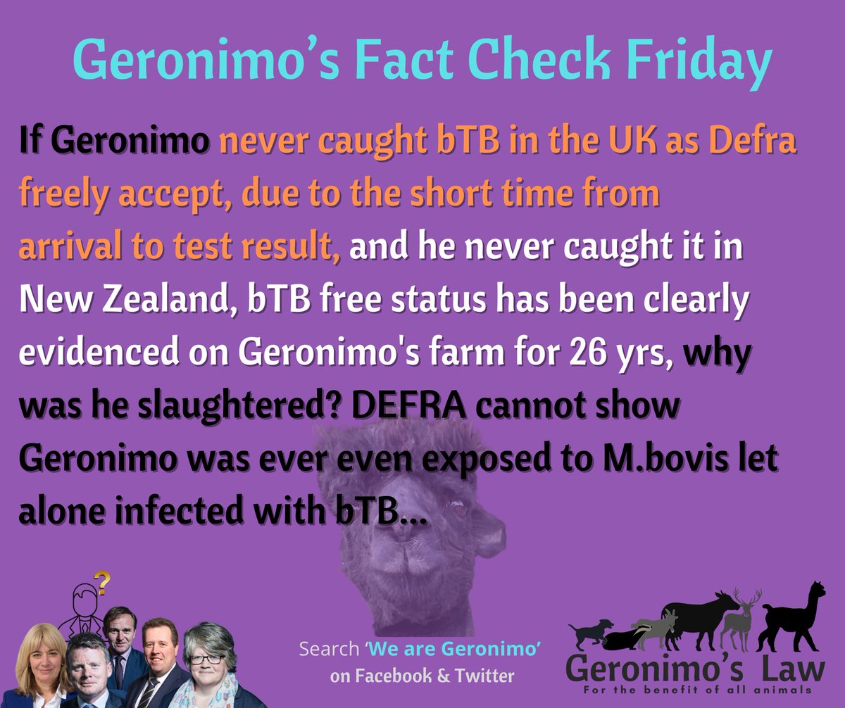 #TellTheTruth #DoTheRightThing #TimeYouWereHonest #Geronimo #bTBFree #AnimalCruelty #ScienceNotSlaughter #EnoughIsEnough @ChiefVetUK @DefraChiefScien @MPGeorgeEustice @Mark_Spencer @RishiSunak @theresecoffey @ranil @CommonsEFRA @GeraintDaviesMP @BBCPanorama @theRCVS