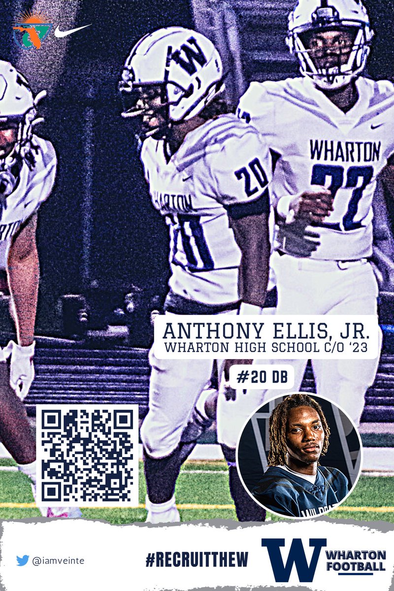 🚨<a href="/WhartonHighFB/">Wharton Wildcats Football</a> UNCOMMITTED 2023 - 5’10 160 Hillsborough County All Star DB Anthony Ellis, Jr.🚨

🎥 hudl.com/v/2K3BBz

#RecruittheW <a href="/Coach_Baham/">Robert Baham Jr.</a>