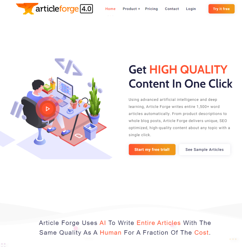 SalesMarketAI's tweet photo. ArticleForge : AI Writing Tools @  https://t.co/8a8DCF6CqV 🤞

START #FREE #ArticleForge #ArtificialIntelligence #AI #MachineLearning #Automatic Like #ChatGPT #ContentWriting #Writing #SEO #DigitalMarketing #Content #Bloggers #Marketing #CopyWriting #Blogging #Articles #Tips https://t.co/NTihxdM2PO