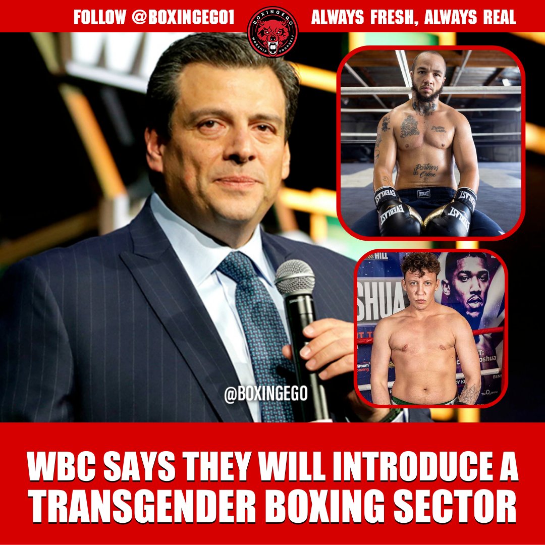 Boxingego's tweet photo. The WBC announced that they are planning to open up a Transgender boxing category for Trans Boxers. THOUGHTS? #wbc #trans #transboxing #boxingego https://t.co/AK9vDV1kCs