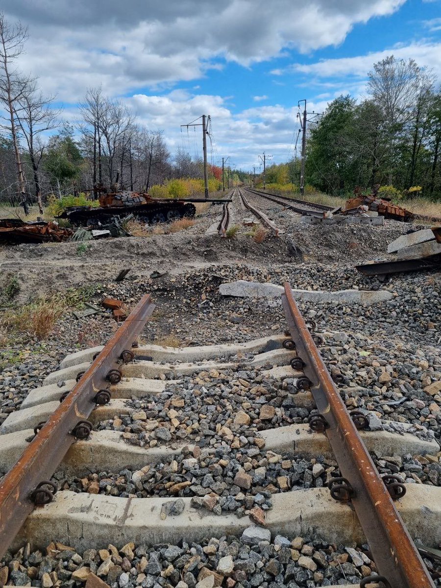 ⚠️ We're dealing with a daily shelling of railway infrastructure. With the line damaged, we find a way how to fix it and #KeepRunning.

We'll share more info once we throw #russians out of #Ukraine.