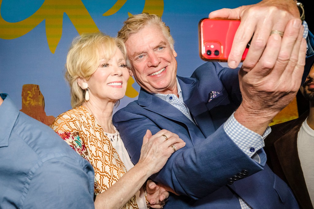 DailyJeanSmart's tweet image. Jean Smart and Christopher McDonald at the FYC live script read of the 'Hacks' season 2 finale (2022).