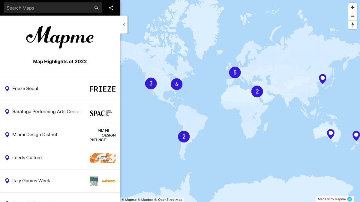 2022 has been a great year in which our customers have created some incredible maps! Here is a map of a few highlights Check it out here! viewer.mapme.com/map-highlights…
#mapme #maps