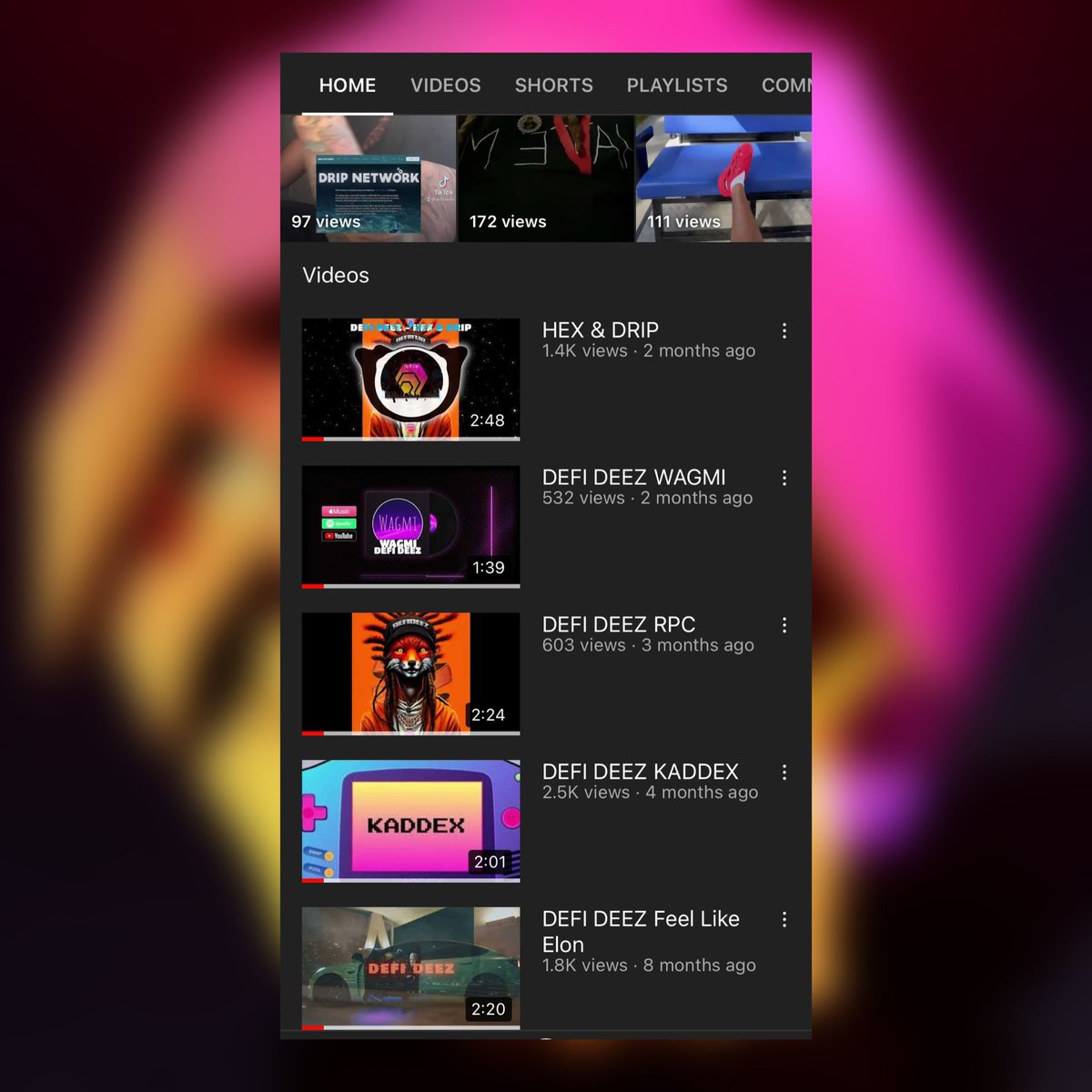 defiideez's tweet photo. Subscribe to my YouTube ๐ค
New Music & Content OTW ๐ฆน๐พโโ๏ธ
https://t.co/GAq20tH6cy
#DeFi #Drip #Hex #Pulse #Animalfarm #Trading #Music #NFT #WEB3 #DeFiDeez #CryptoChronnic https://t.co/ckgd01sdci