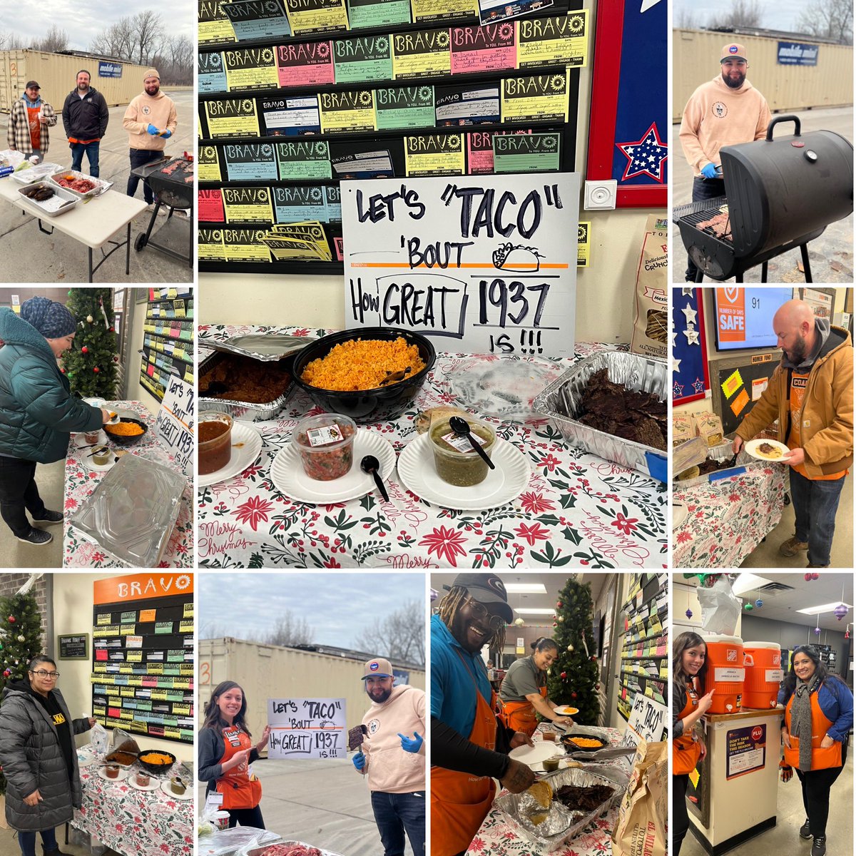 Shout out to @Don_Banuelos who made tacos for the whole store today! Our rising star Esmeralda cooked rice and beans and then we had some horchata and jamaica for everyone. Ending the year on a positive note and thanking our associates for all that they do🧡