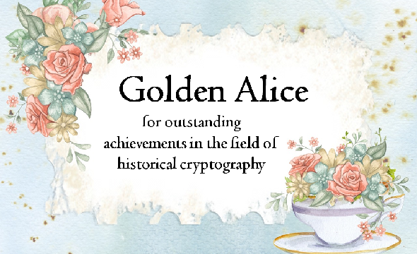Goldene Alice 2022: Hier sind die Gewinner
#cryptology #crypto #encryption #cryptogram 
#cryptohistory #HistoCrypt #cryptography 
scienceblogs.de/klausis-krypto…