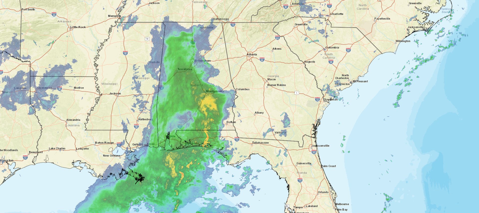 NWS Atlanta on Twitter "Light to moderate rain will move into