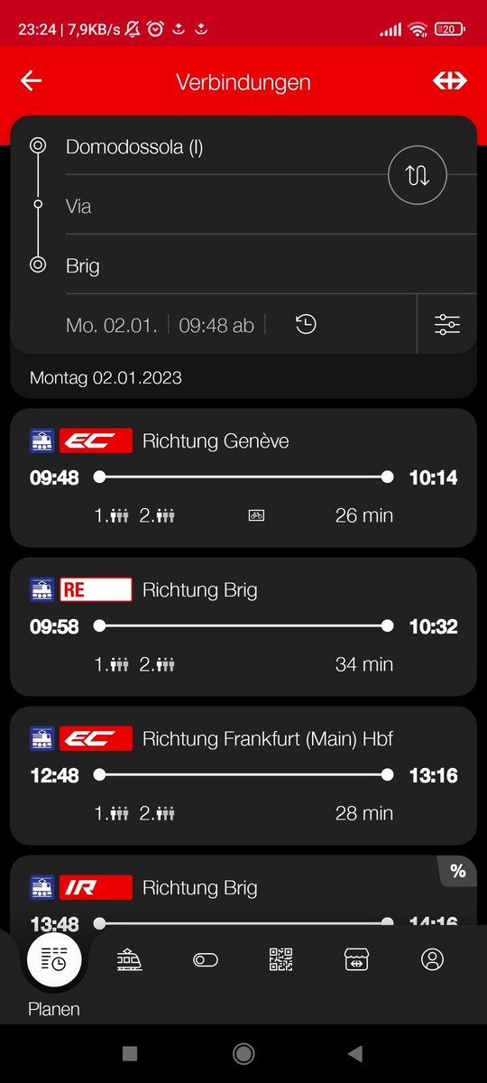 Da will man eine Tour mit der Centovalli von Locarno nach Domodossola planen, nur um herauszufinden, dass da eine fast 3 Stunden Lücke der Verbindungen zwischen Domodossola und Brig ist 😕. Weiß da jemand zufällig wieso?