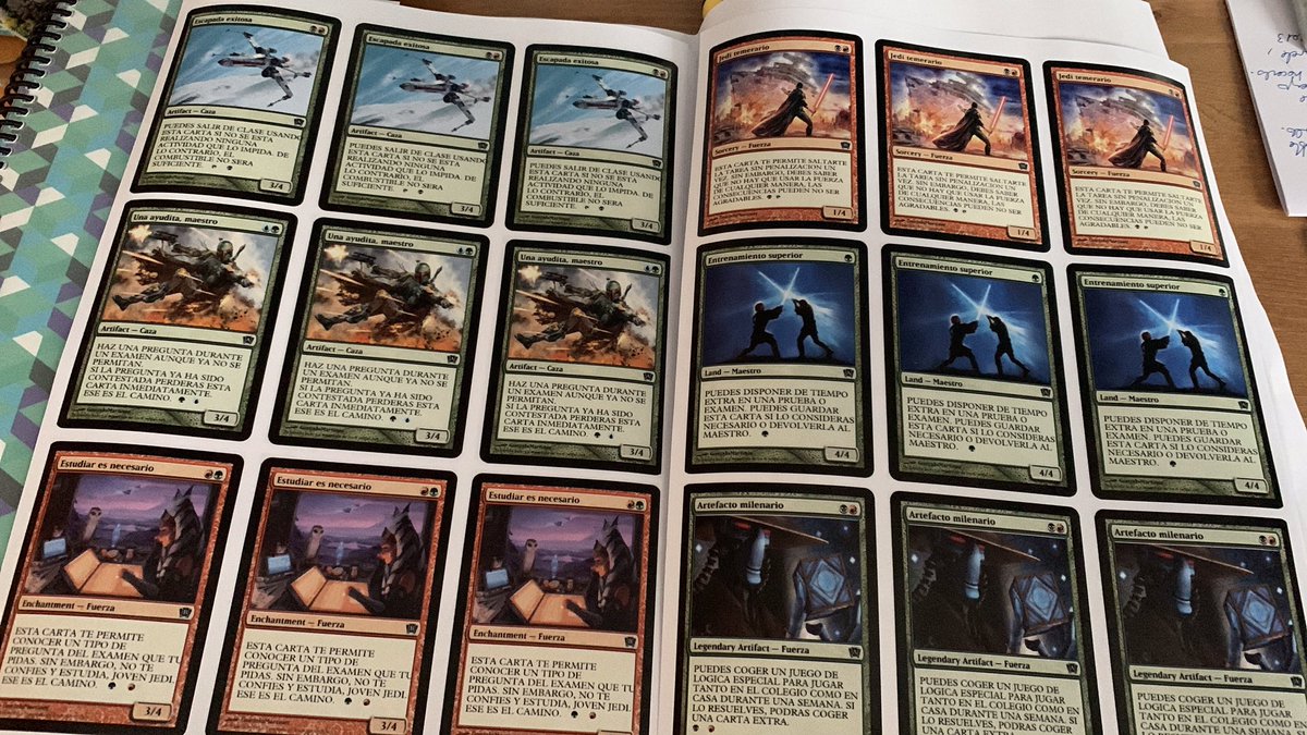 Ya estoy preparando cosillas para la nueva Academia Jedi. Disfruto tanto preparándolo como viendo al alumnado en plena faena.