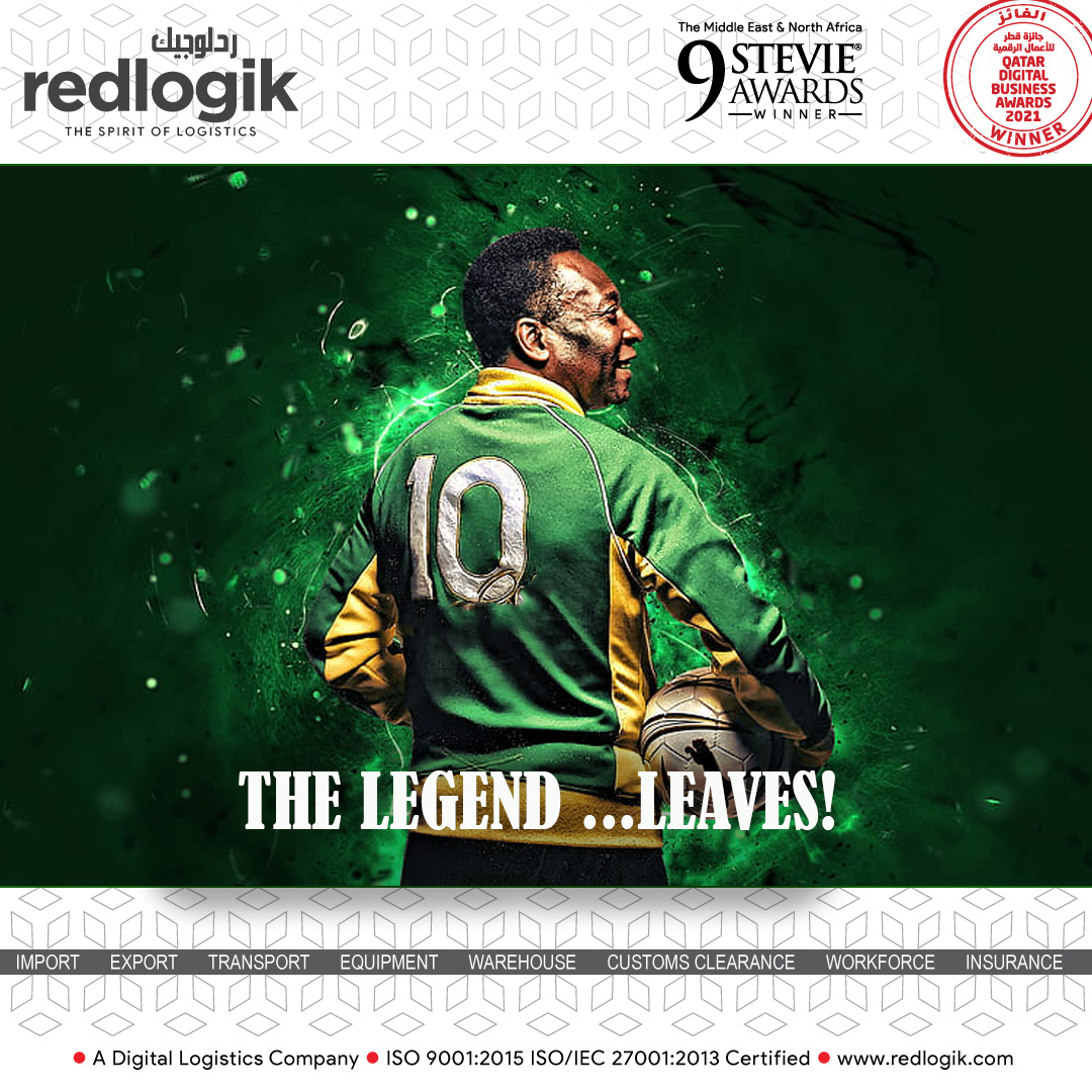 adminRedlogik's tweet photo. PELE- The most iconic footballer leaves! Redlogik family extends our heartfelt condolences to 7.8 billion people across the planet...Adieu Master!!! Thank you for entertaining us!
 #pele 
#brazilfootballteam 
#FIFAWorldCup 
#soccer 
#Redlogik 
#DigitalLogistics 
#qatar2022 https://t.co/4O8GYJZkgS