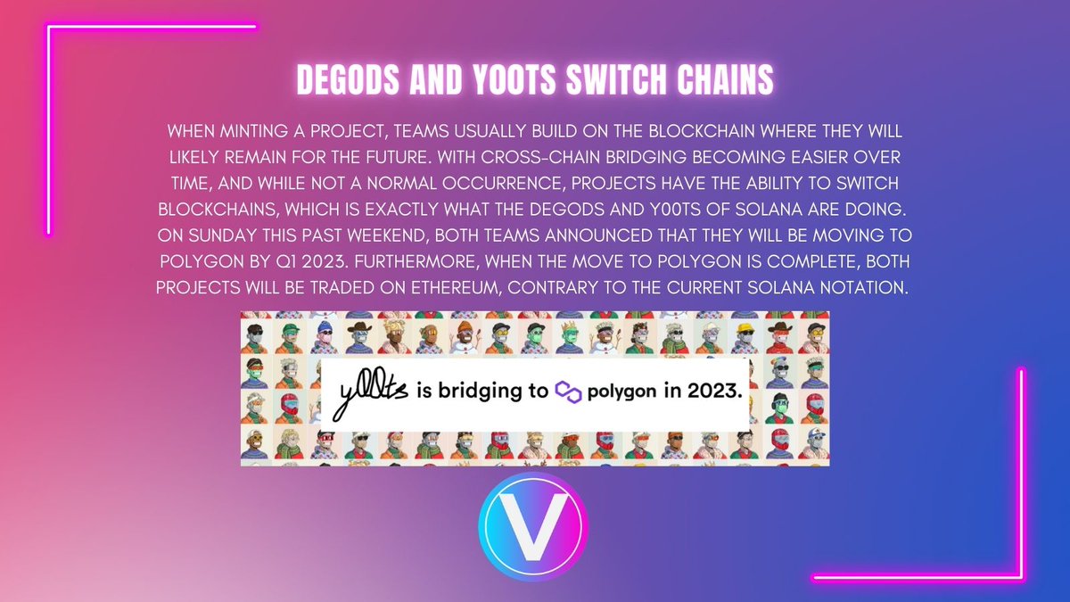 DeGods and Y00ts switch chains!