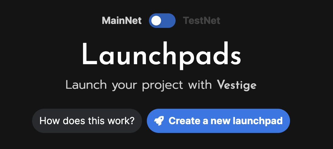 vestigefi's tweet image. Vestige Launchpads are now live! Anyone can now create an IDO at vestige.fi/launchpads

#Algorand projects can gather liquidity while providing users fair distribution of tokens. Paired with Vaults, @Algorand tokens can verifiably, on-chain gain trust in a trustless ecosystem.
