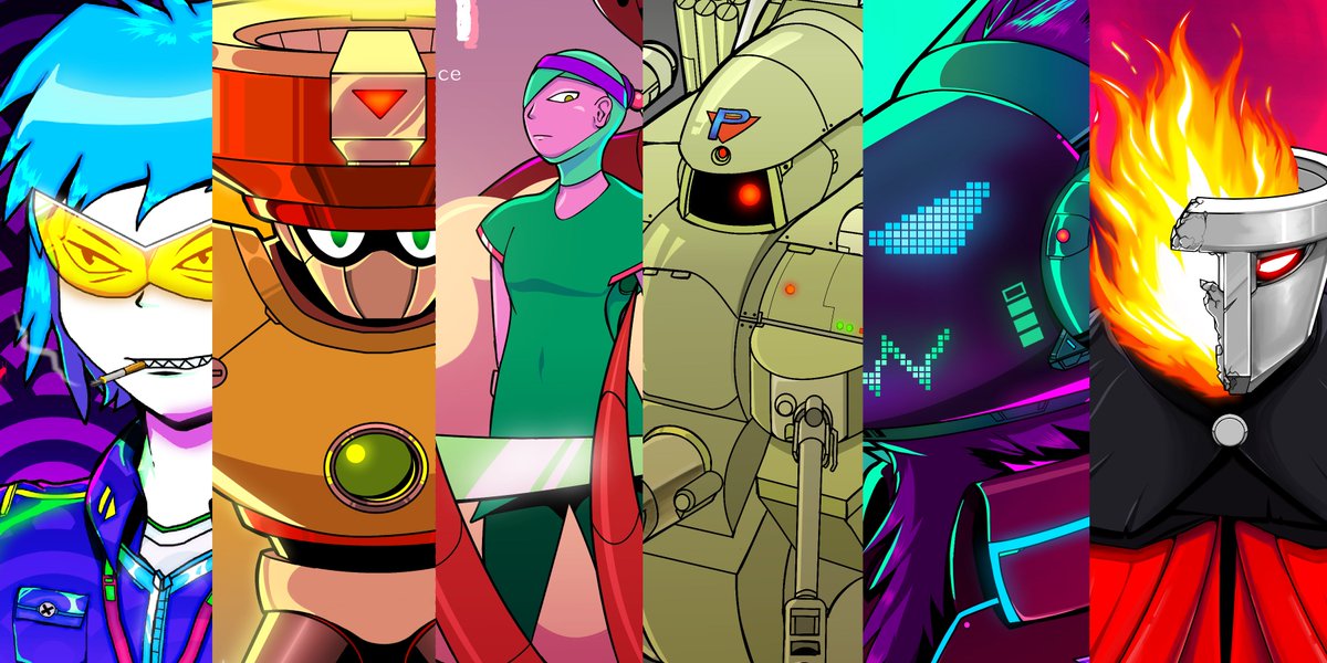 PixelPabzki's tweet photo. My new compiled art banner
#artbanner #digitalart #fanart #characterdesigns #OCs #OC #megaman #mecha #fantasyart #protogen #cyberpunk https://t.co/p9noJmOZ9c