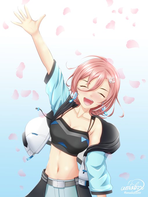 自分の今年最高の絵は瑞波ゆいさんの卒業記念絵です(^o^)伸びたわけでも無く、凄く上手に描けたわけでも無いけど1番心を込めて描けたし、完成後に涙が出てくるという初めての経験をしました。FAを描く喜びを知ることが出来た年でした。ゆいちゃんだけで無くメルキューレの子達との出会いは私の宝です。 