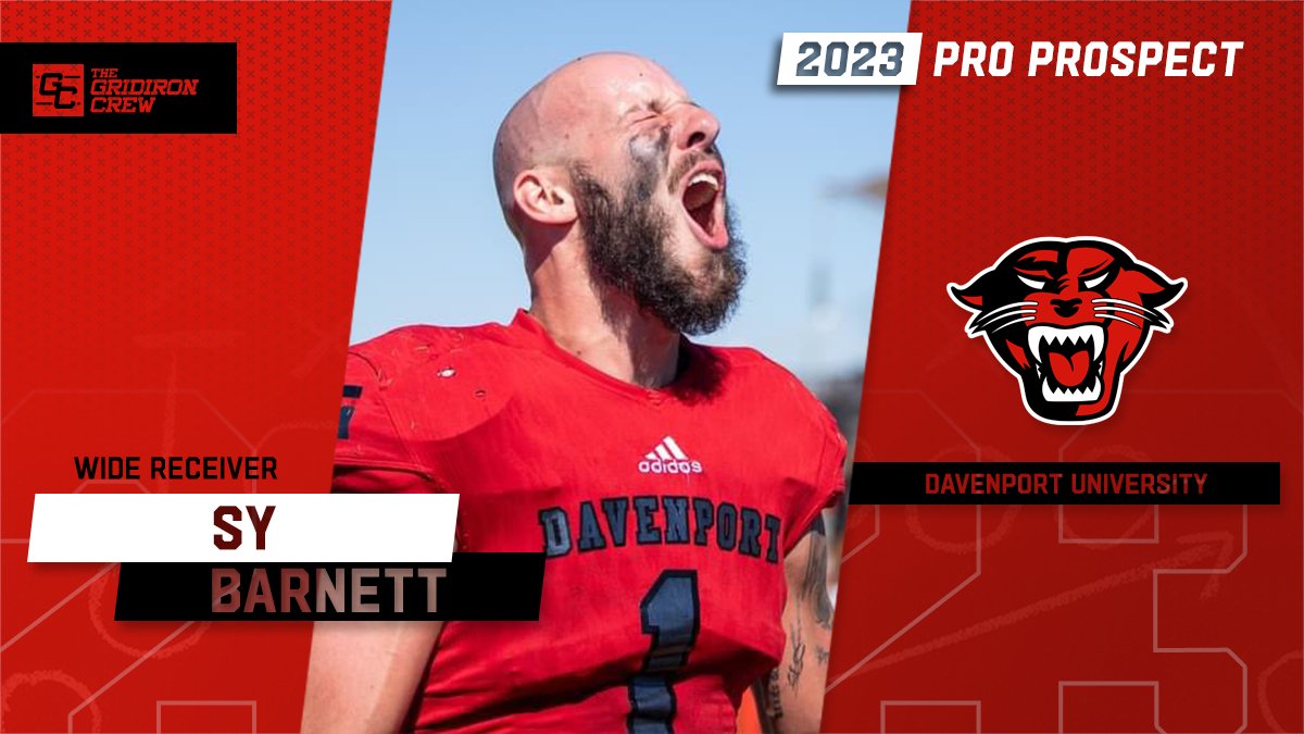 ⚠️ Attention Pro Scouts, Coaches, and GMs ⚠️

You need to look at 2023 Pro Prospect, Sy Barnett <a href="/TheSyBarnett/">Sy Barnett</a>, a WR/P/ST from <a href="/DU_Football/">Davenport Football</a>

#2023ProProspect #DraftTwitter #NFLDraft #CFL #XFL #USFL #ProFootball 🏈

👀 See our Interview: thegridironcrew.com/sy-barnett-202…