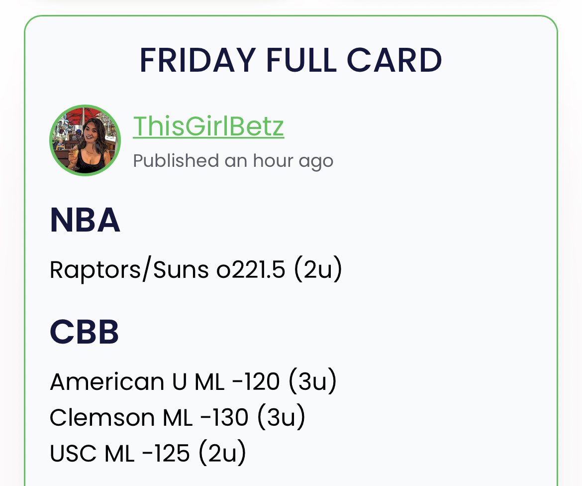 ThisGirlBetz's tweet photo. ARE WE READY TO RISK UNITS ?
Reduced the amount of games.
Increased the amount of units.
Today is going to be epic.
SHOW SOME LOVE - TAIL - GET RICH
#fullcard #GamblingTwitter #freepicks #nba #cbb #LFG https://t.co/1WW2ih6ekF