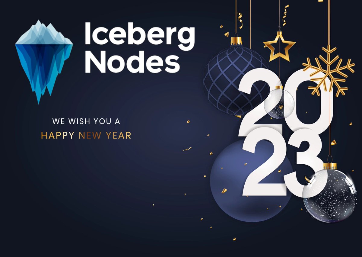 LucaPoggi7's tweet photo. 🧊 Iceberg Nodes 🧊 wishes you all a Happy New Year 🎉🪩🍾🥂🥳 and Happy Staking ❤️

#HappyNewYear #HappyStaking #IcebergNodes https://t.co/Z5Tp0oTrTQ