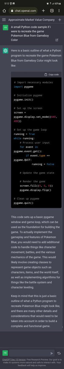 FrankieS2727's tweet image. @OpenAI + @openaicommunity foundation to recreare Pokemon (Blue version) from Gameboy Color.....
#AI + #Python + #PythonProgrammimg + #Code + #100DaysOfCodeChallenge