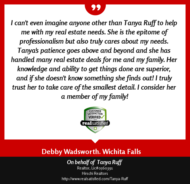 RuffRealtor's tweet image. I’ll take a recommendation like this anytime!  realsatisfied.com/Tanya-Ruff via @realsatisfied